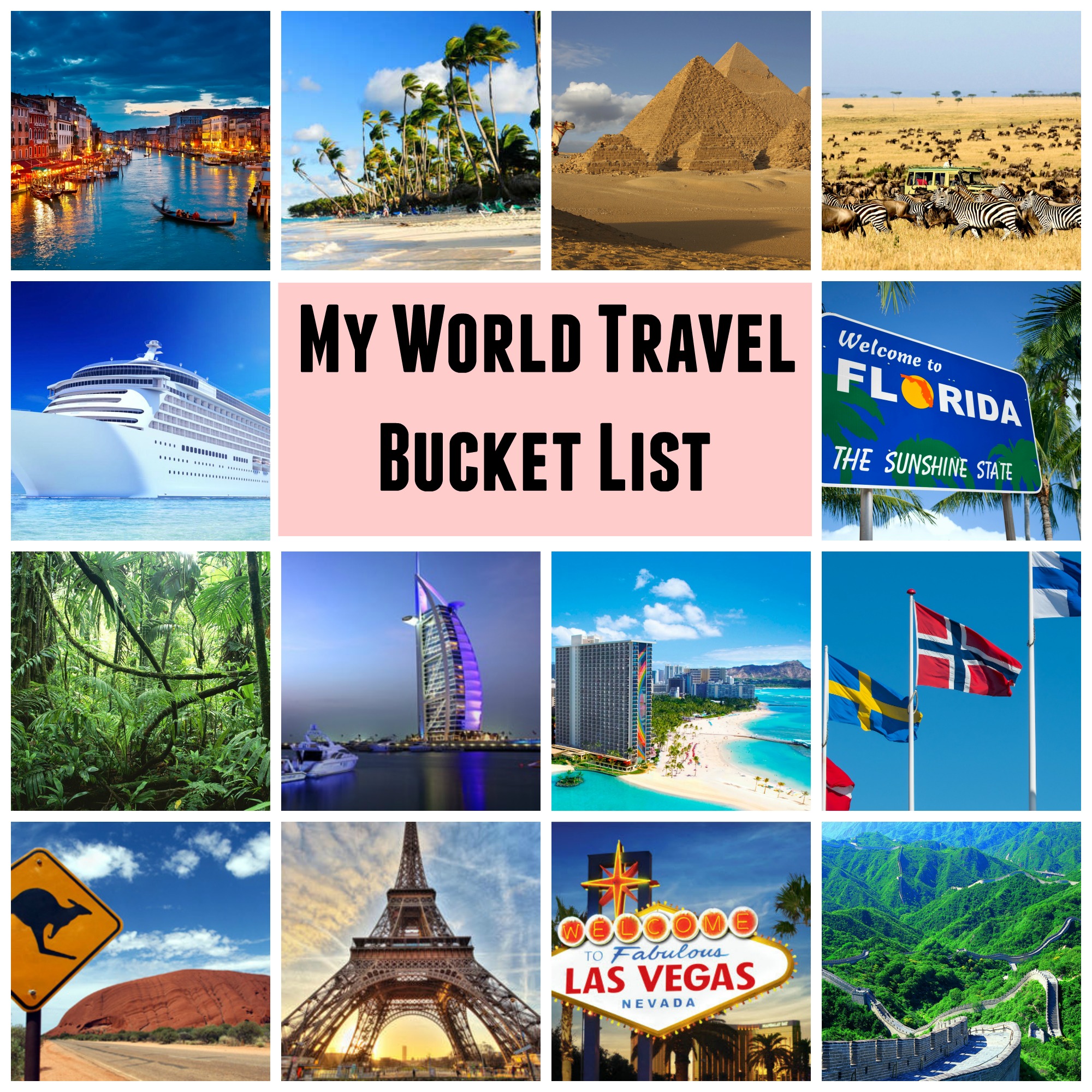 My World Travel Bucket List - Janine's Little World